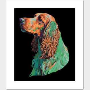 Irish Setter Dog Art Posters and Art